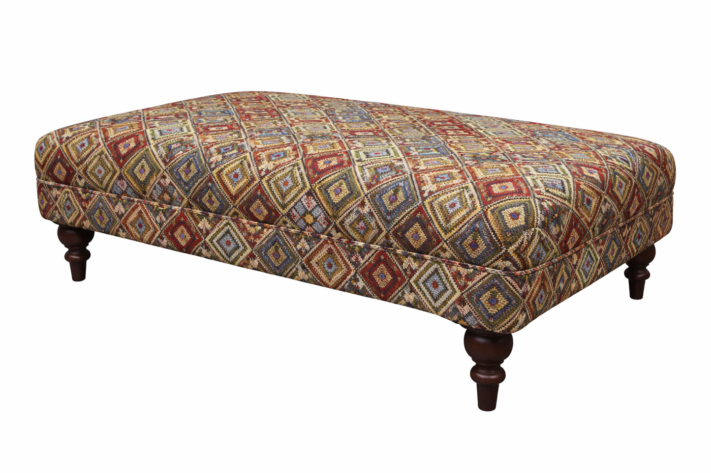Modern Woven Tapestry Upholstered Coffee Table Stool