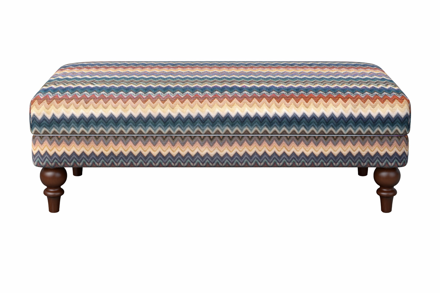 Modern Woven Tapestry Upholstered Coffee Table Stool