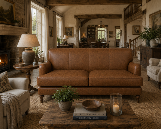 Howie Handmade Leather Sofa | Vintage Leather | UK Made