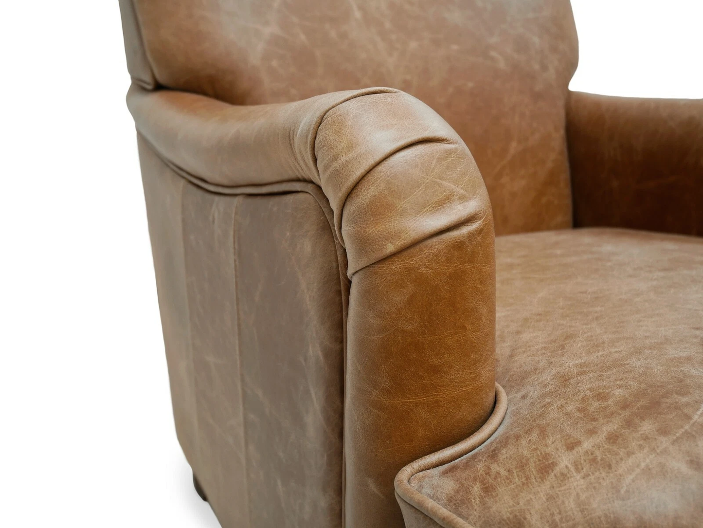 Howie Handmade Leather Armchair,  Vintage Tan, UK Made