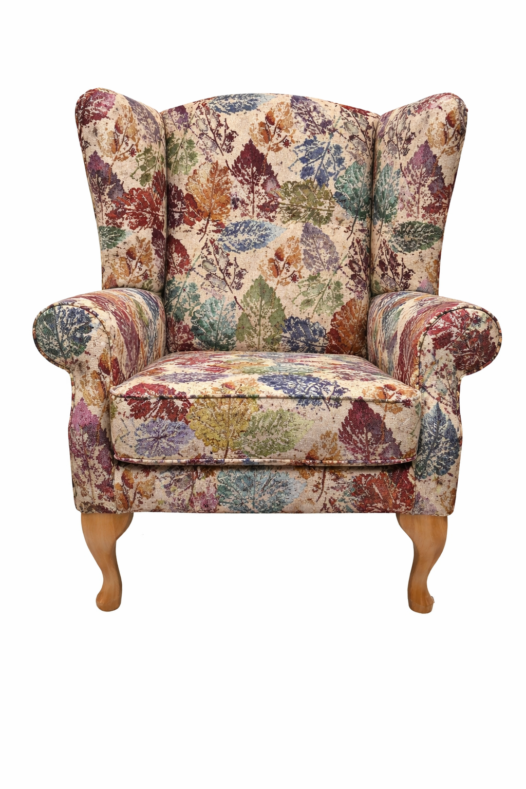 Buckingham Wingback Fireside Chair – Handmade in the UK – Modern Woven Tapestry Fabric – Statement Accent Armchair