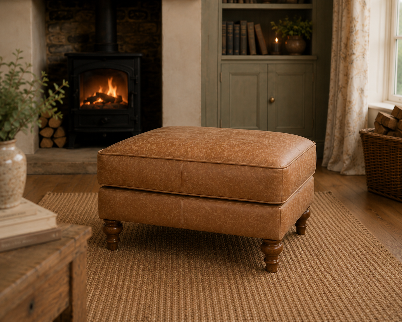 Howie Handmade Leather Armchair,  Vintage Tan, UK Made