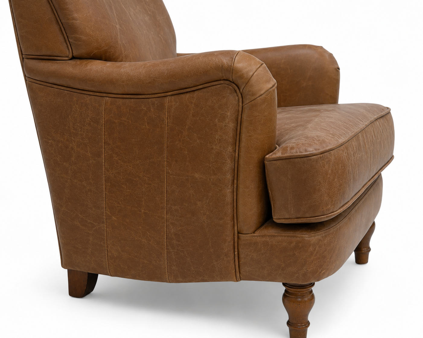 Howie Handmade Leather Armchair,  Vintage Tan, UK Made
