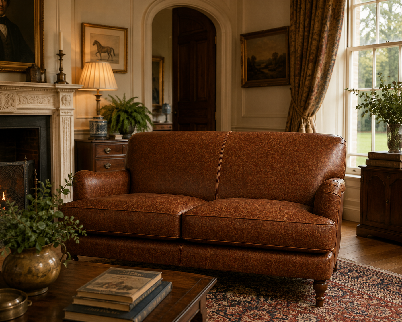 Howie Handmade Leather Sofa | Vintage Leather | UK Made