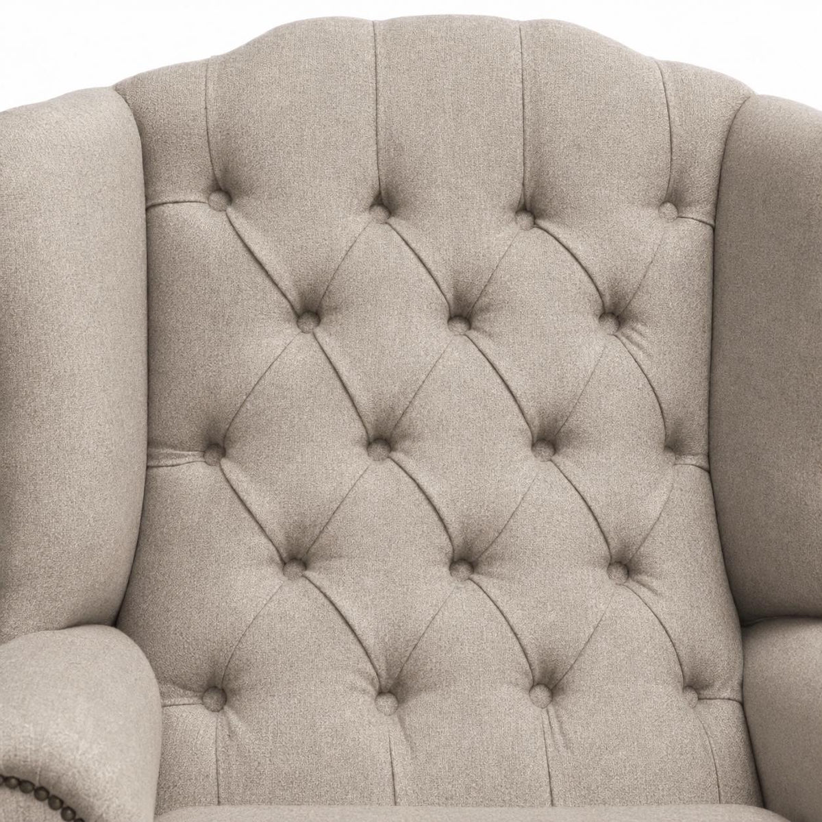 Handmade Wool Wingback Chair, Buckingham Fireside Armchair, Deep Buttoned, UK Made