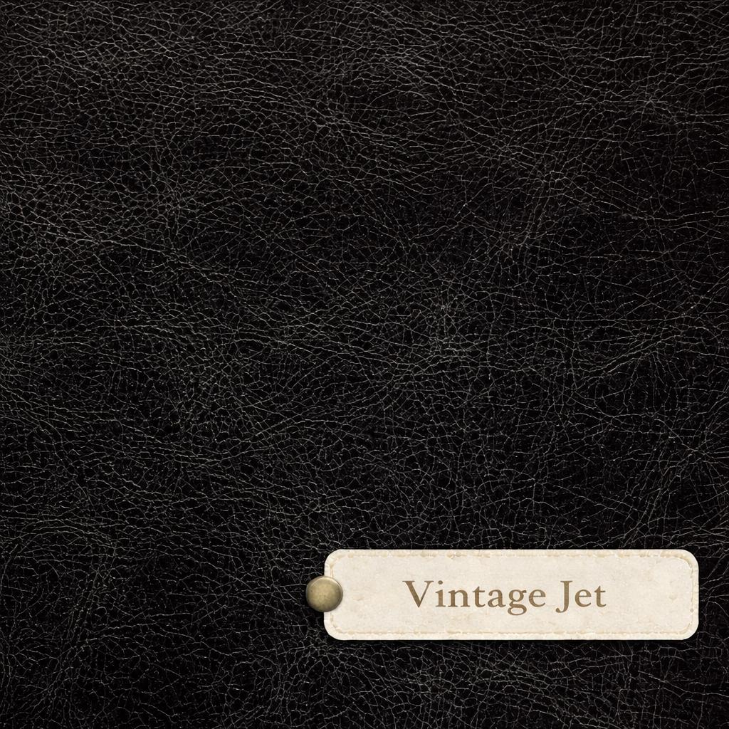 Vintage Jet Black Italian leather colour swatch